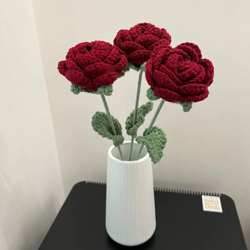 Wool Rose Shape Living Room Decoration