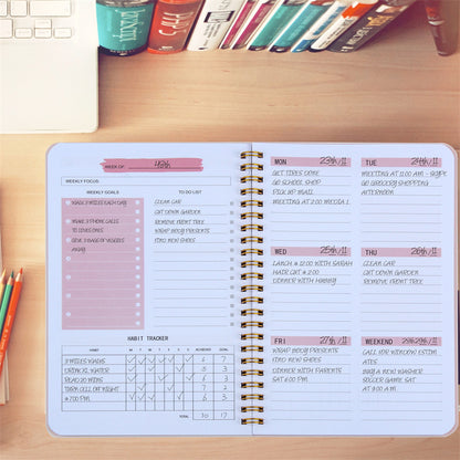 Non Dated Planner Agenda Notebook Diary