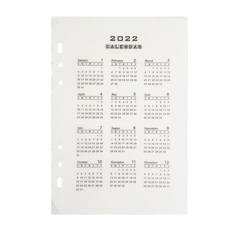 Loose-leaf Calendar Partition Board