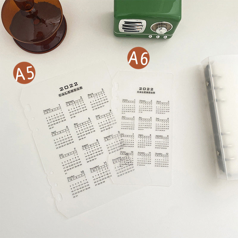 Loose-leaf Calendar Partition Board