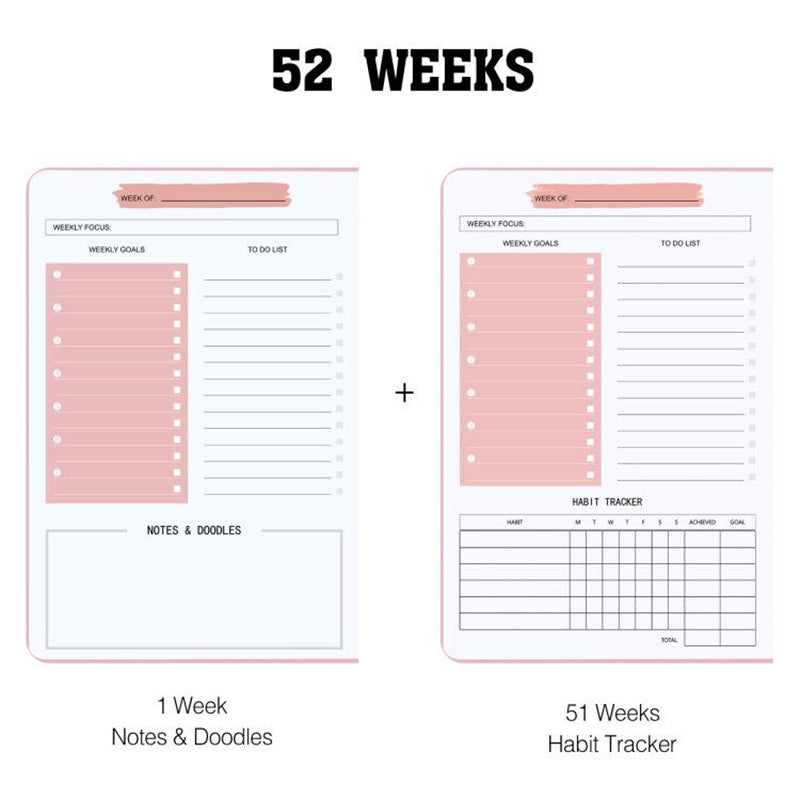 Non Dated Planner Agenda Notebook Diary