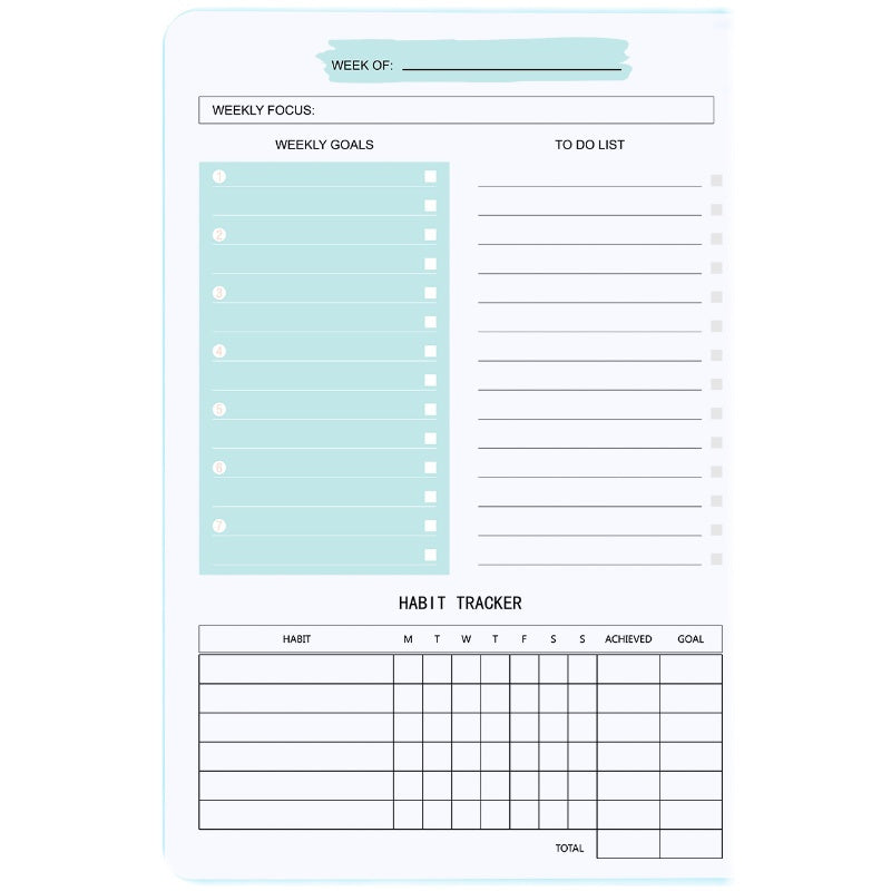 Non Dated Planner Agenda Notebook Diary