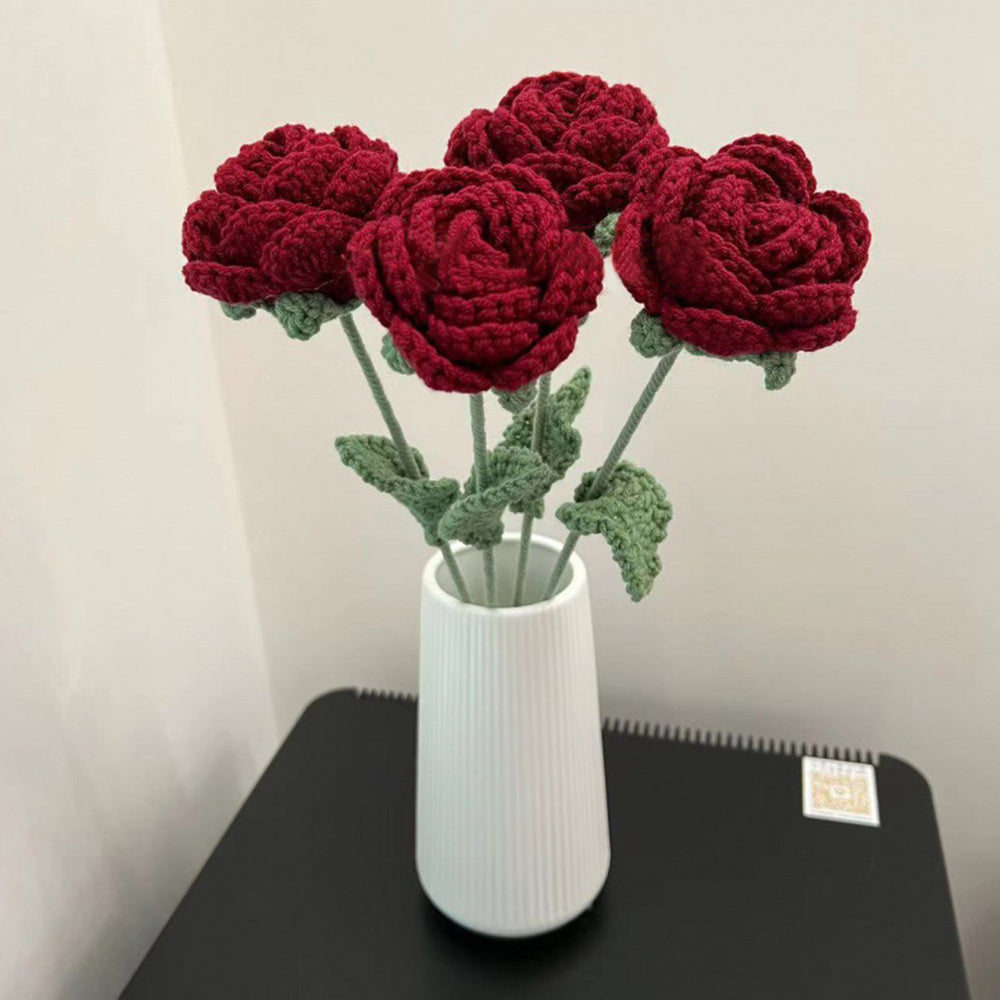 Wool Rose Shape Living Room Decoration
