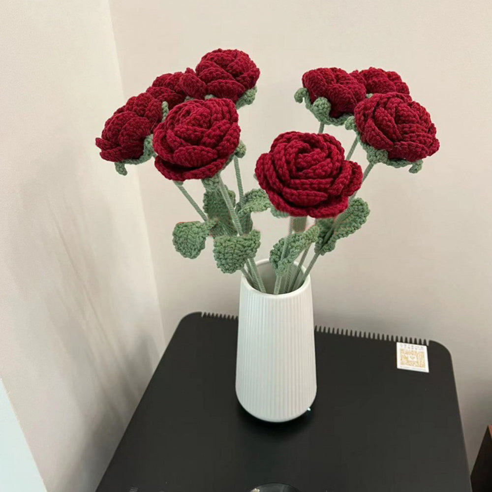 Wool Rose Shape Living Room Decoration