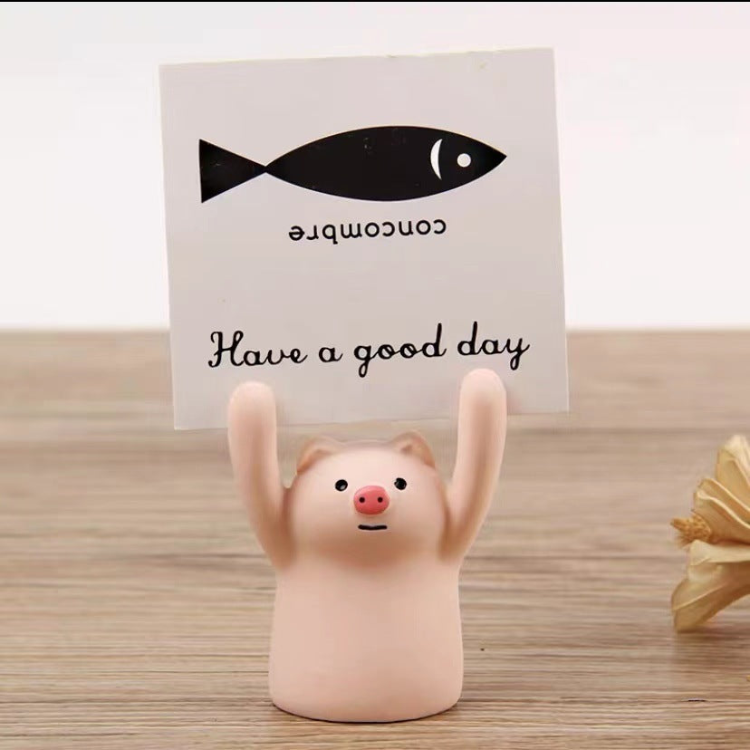 Piggy Japanese Cute Animal Panda Message Card