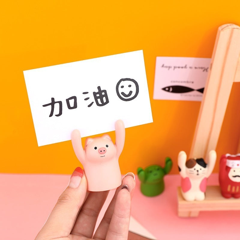Piggy Japanese Cute Animal Panda Message Card